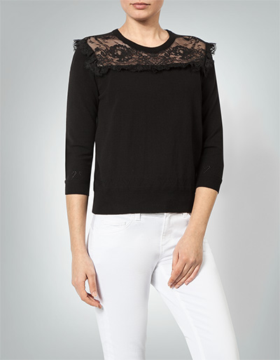 TWIN-SET Pullover mit Spitzen-Einsatz Bis zu 50% Rabatt